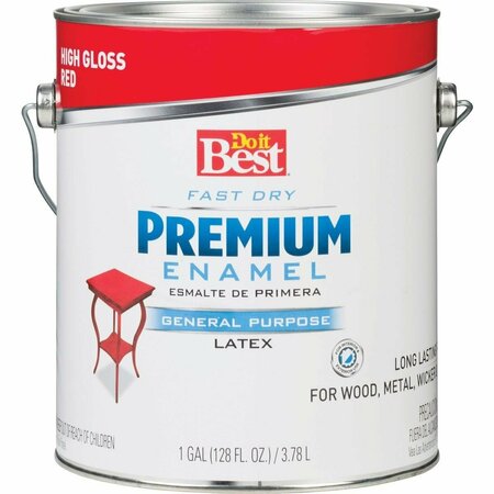 ALL-SOURCE Fast Dry Acrylic Latex Gloss Premium Enamel, Red, 1 Gal. 203761D